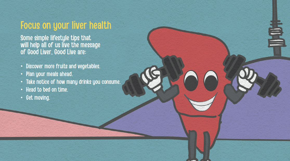 Hepatitis day poster encouraging people to protect their liver health
