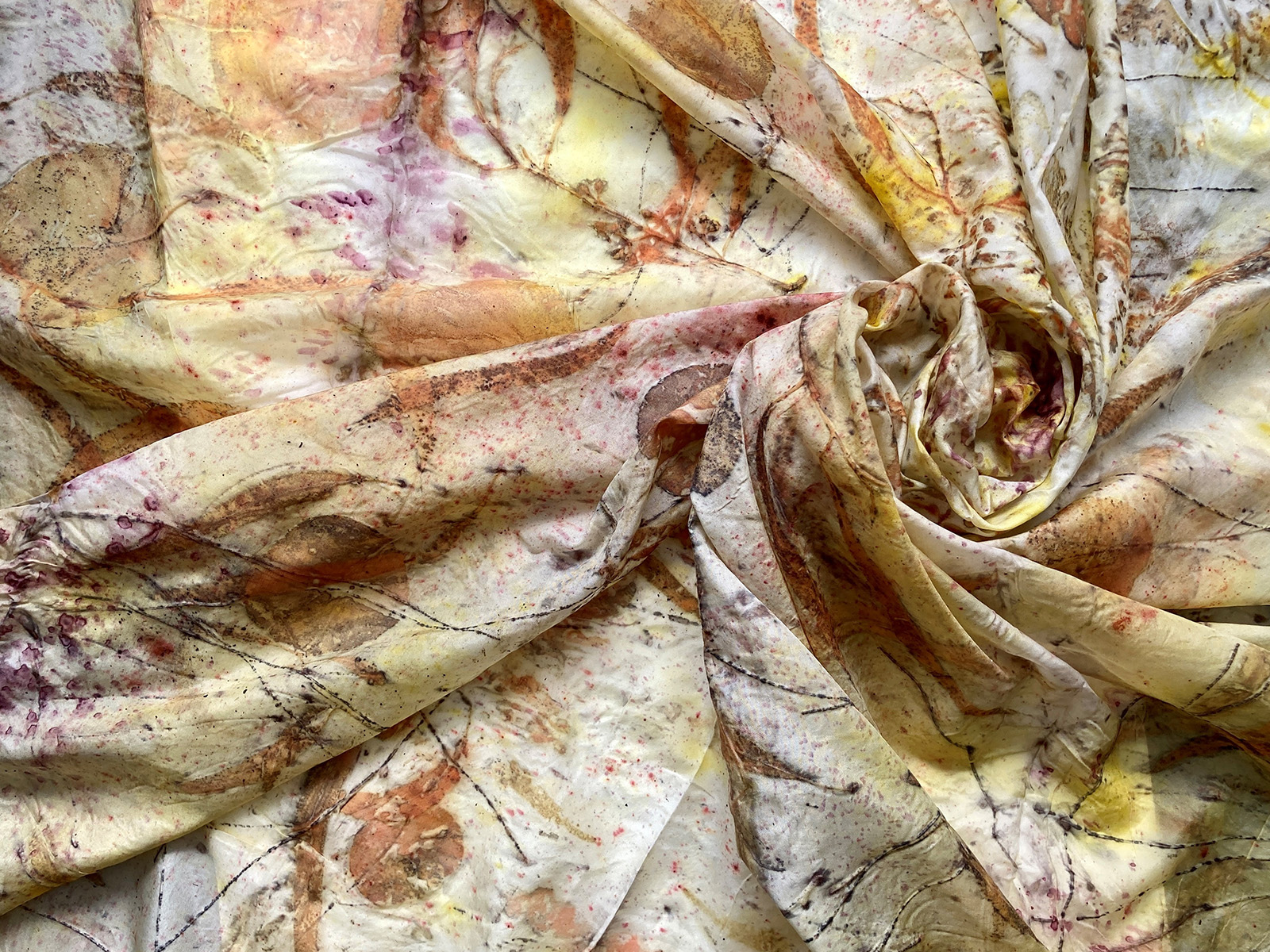 eco-dye on a piece of fabric