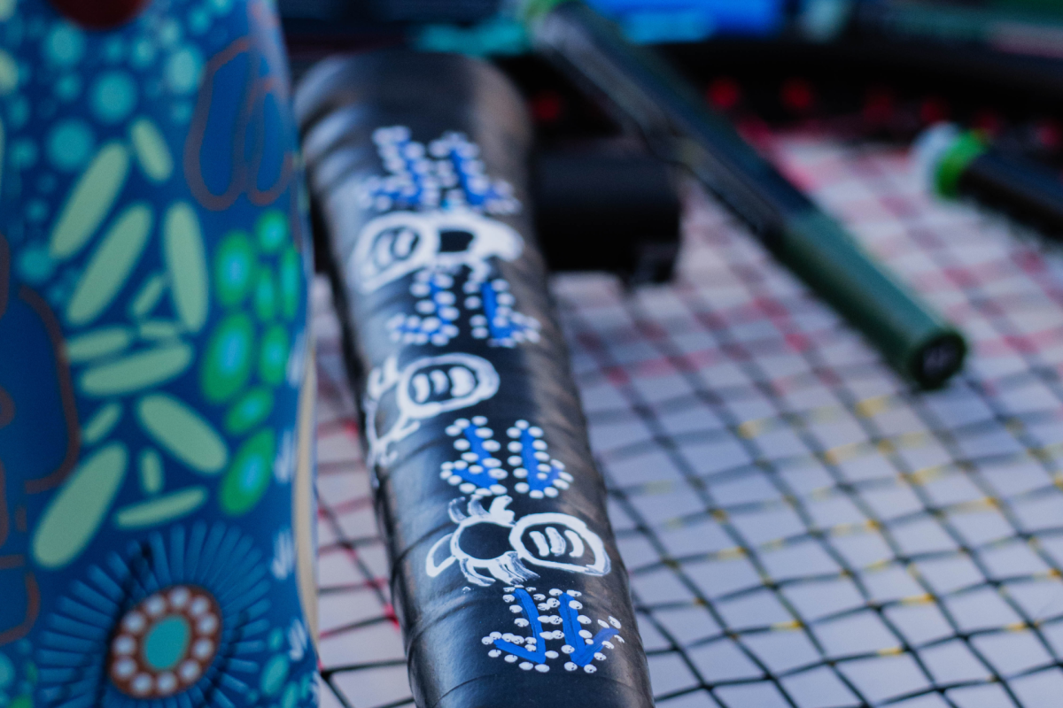 decorated tennis racquets