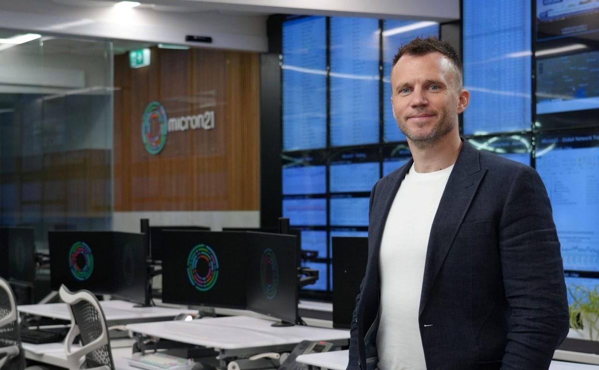 James Braunegg standing in Micron21 centre
