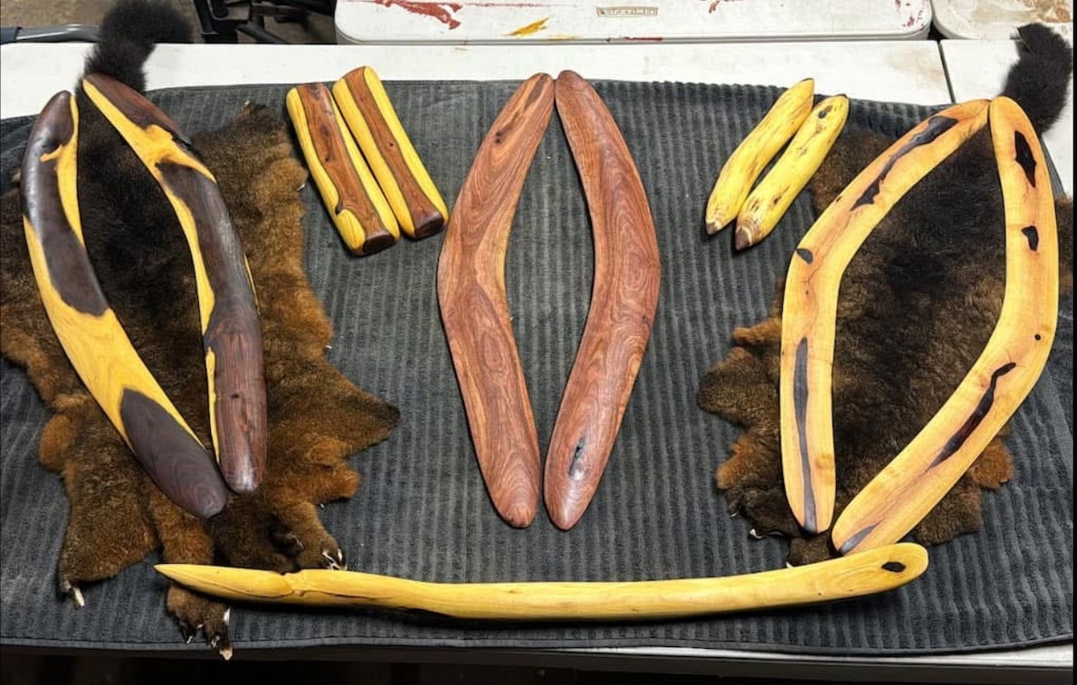 Traditional Aboriginal tools and weapons that will be on display at the event 