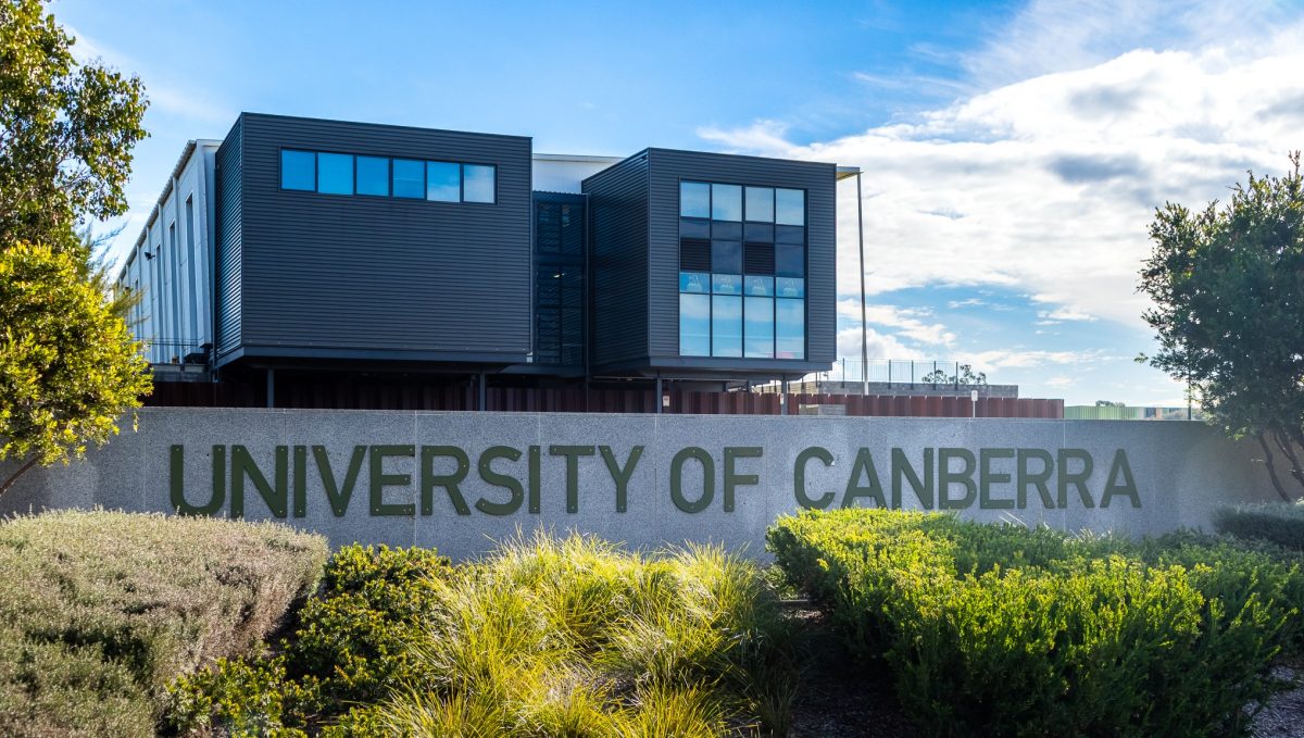 University of Canberra sign