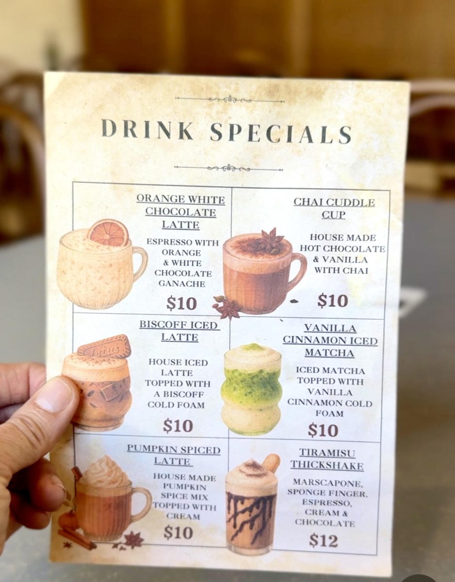 Highroad's seasonal drink special's menu. 