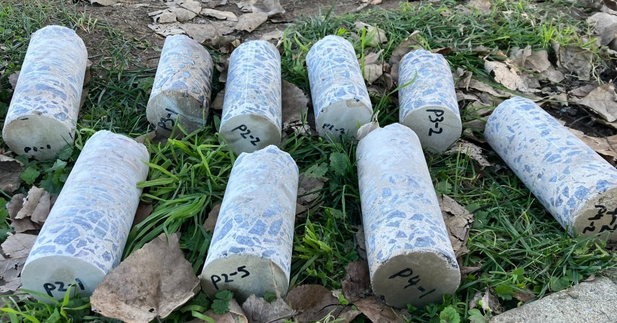 Concrete core samples