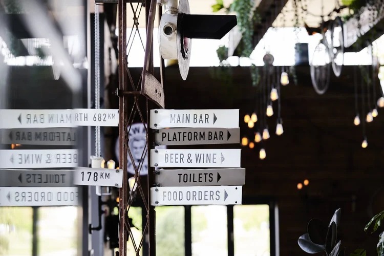 signs in a pub