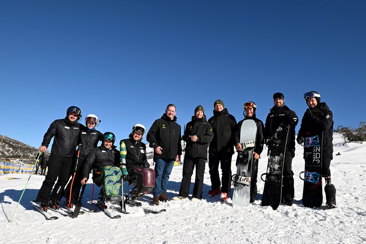 Australian Paralympians on the snow
