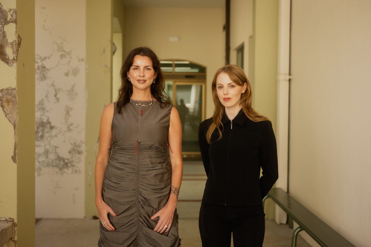 Colour photo of two women