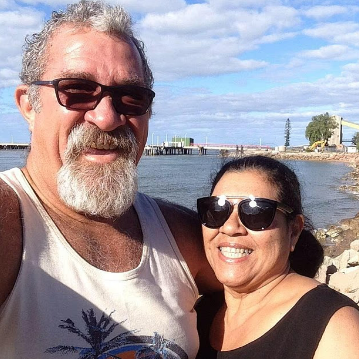Sam Backo (pictured with his wife Christabel) 
