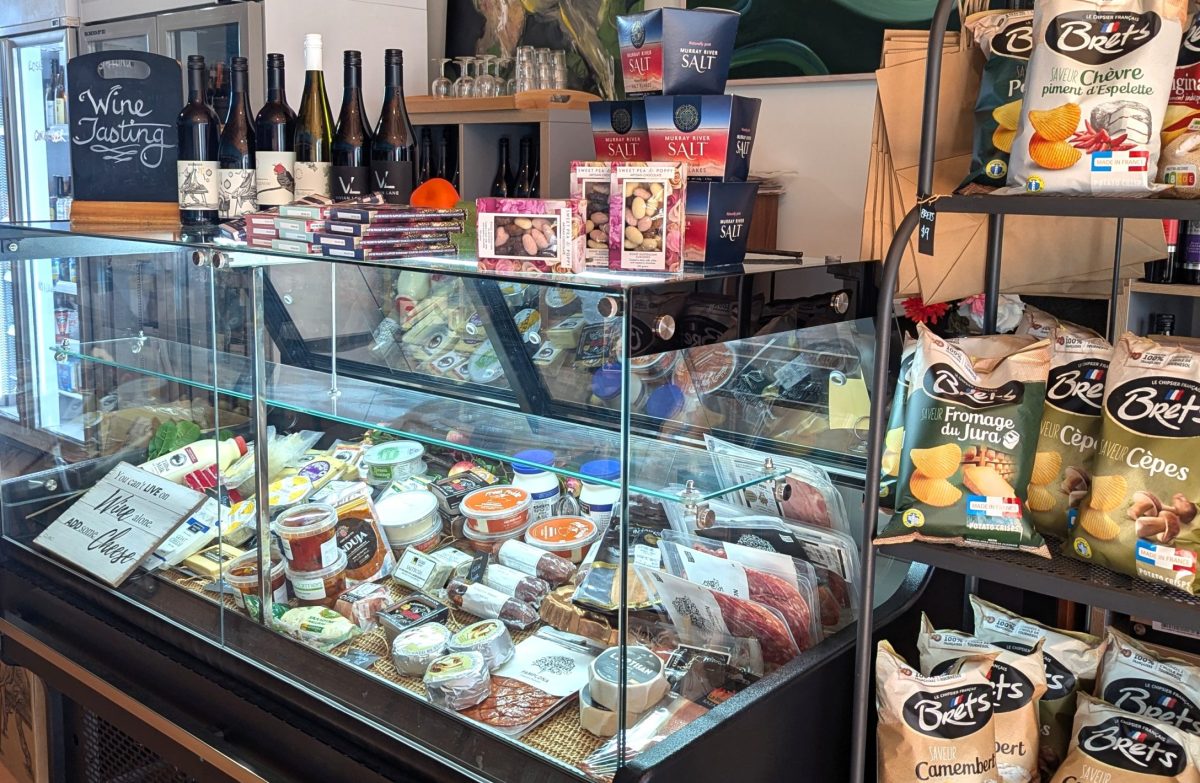 food in a deli counter