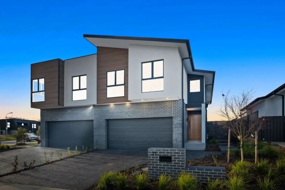 Facade of a dual occupancy home