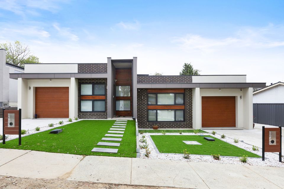 Facade of a dual occupancy home