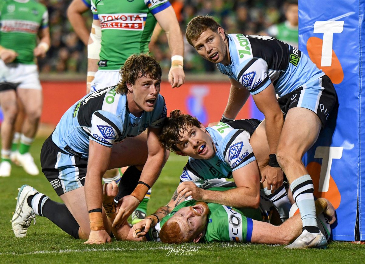 Corey Horsburgh try on 20 September against the Sharks at GIO 