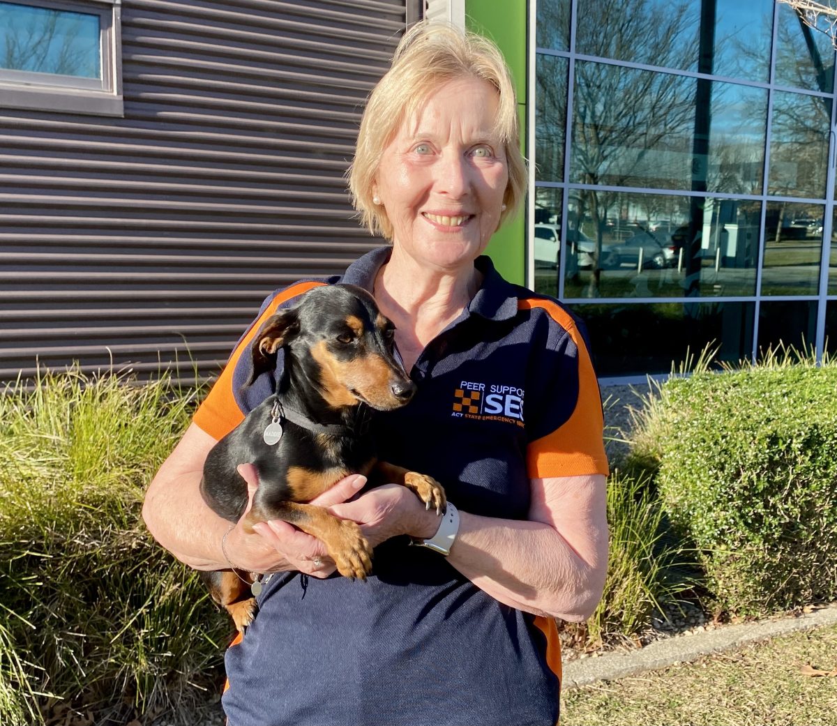 Sue Elsbury and Maddie the Dachshund 