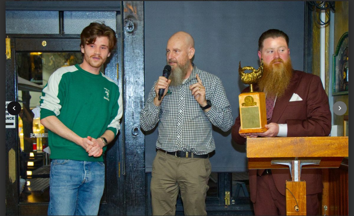 Beard competition trophy