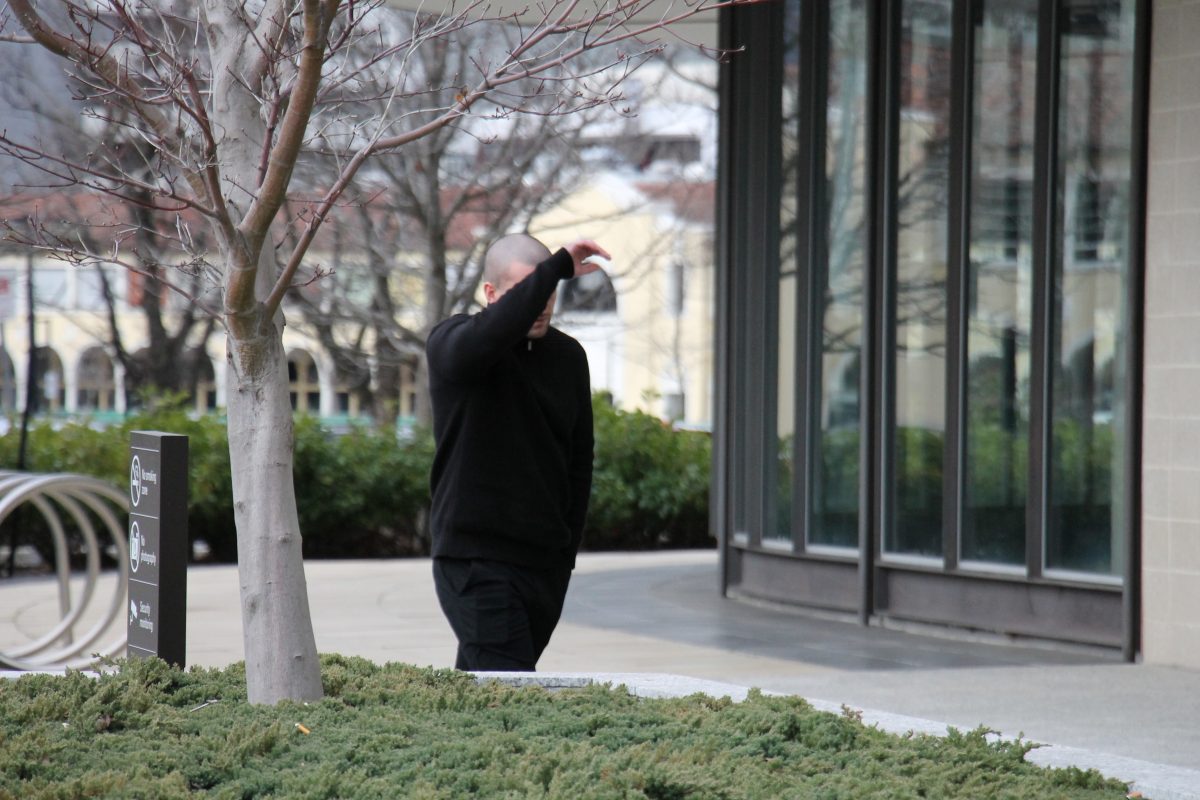 man approaching court