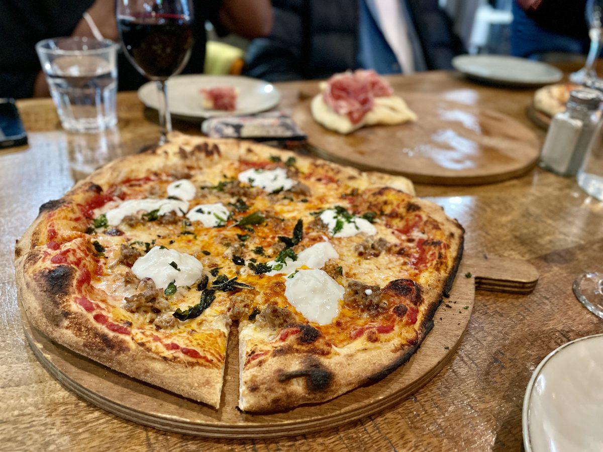 A very cheesy pizza