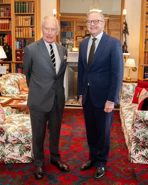 King Charles with Anthony Albanese