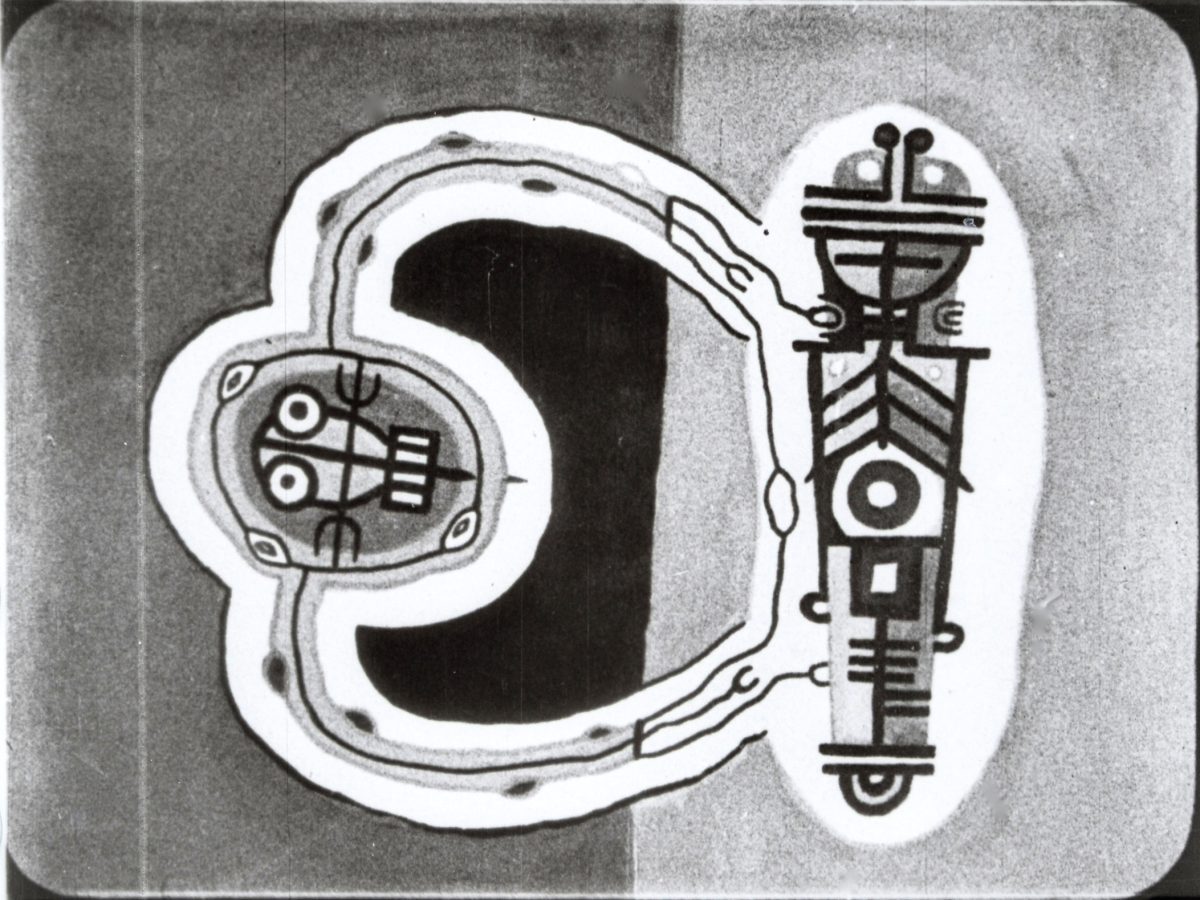 Abstract black and white design