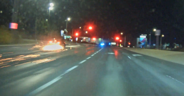 WATCH: Sparks fly as police chase car allegedly hitting 120 km/h on four flat tyres