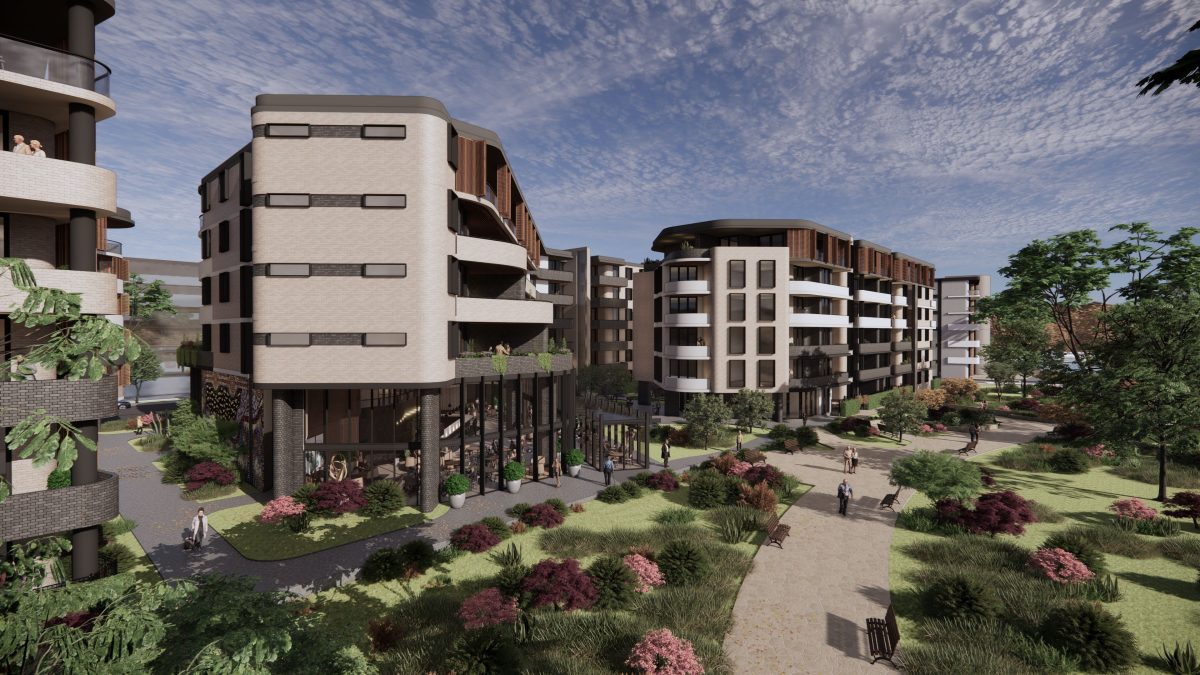 An artists's impression of a retirement village