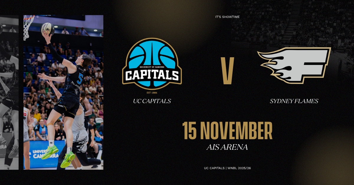 UC Caps v Sydney Flames event poster