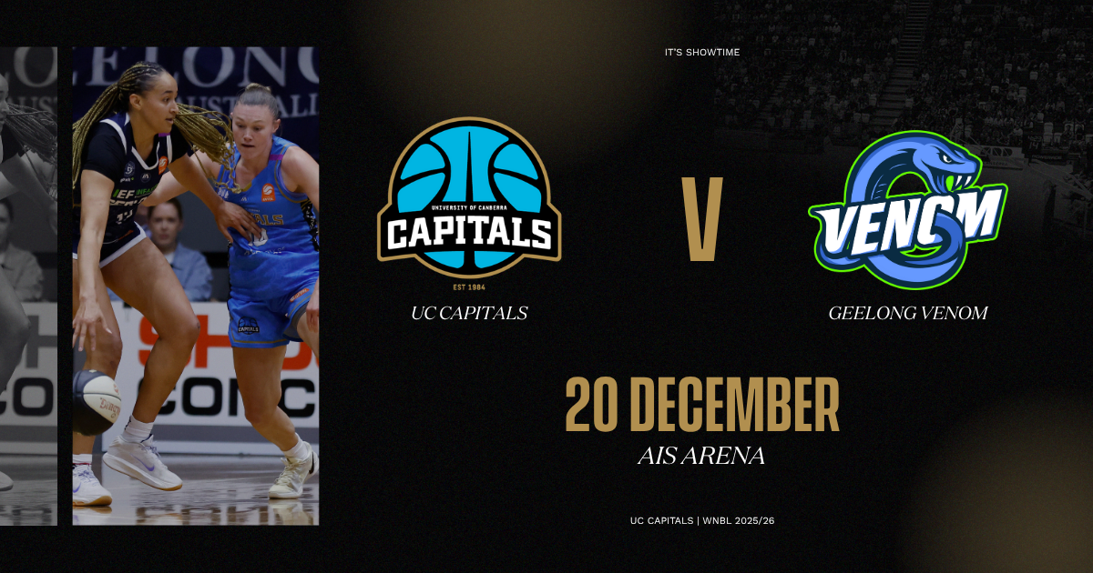 UC Capitals v Geelong Venom event poster