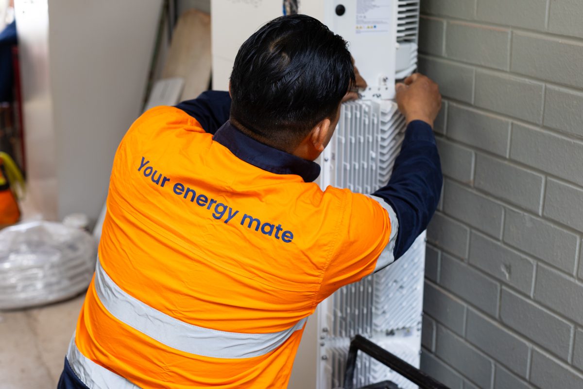 solar installer working