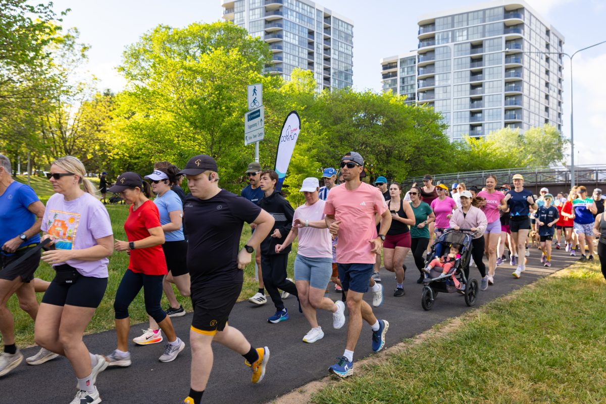group of runners on a path