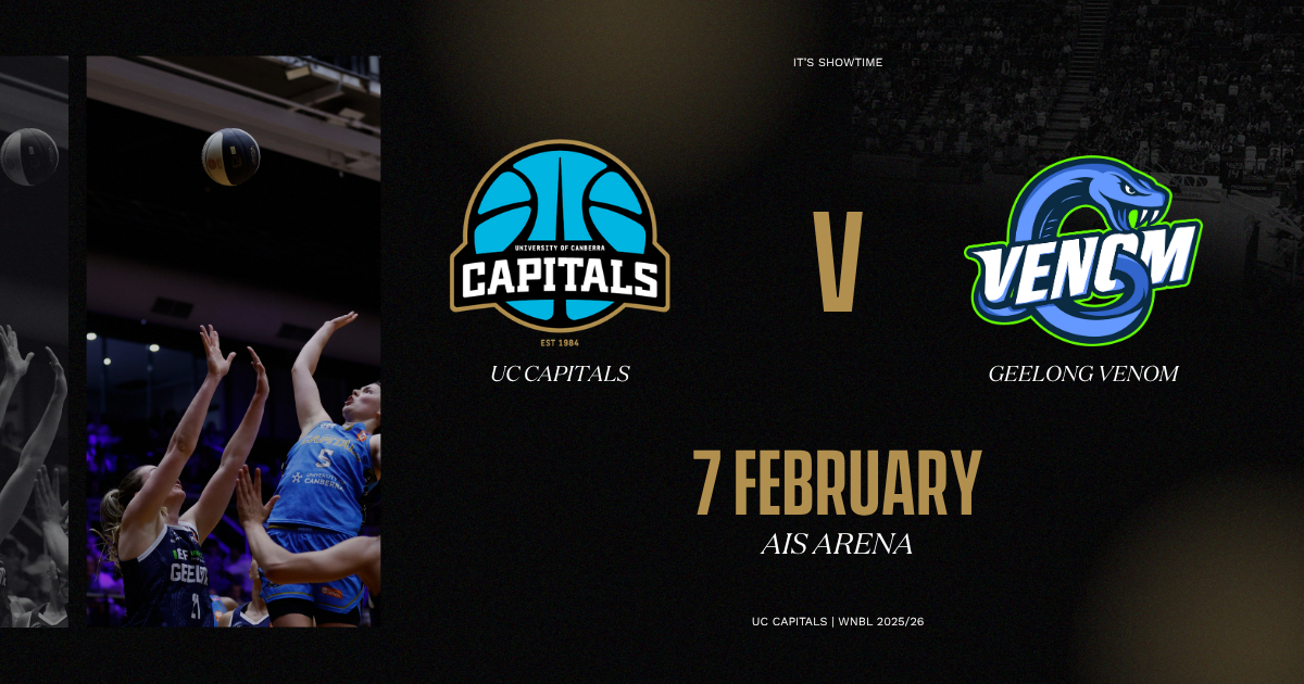 UC Capitals v Geelong Venom event poster