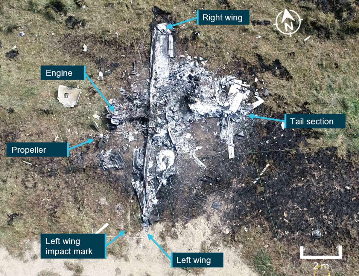 Cirrus SR22 crash site photo