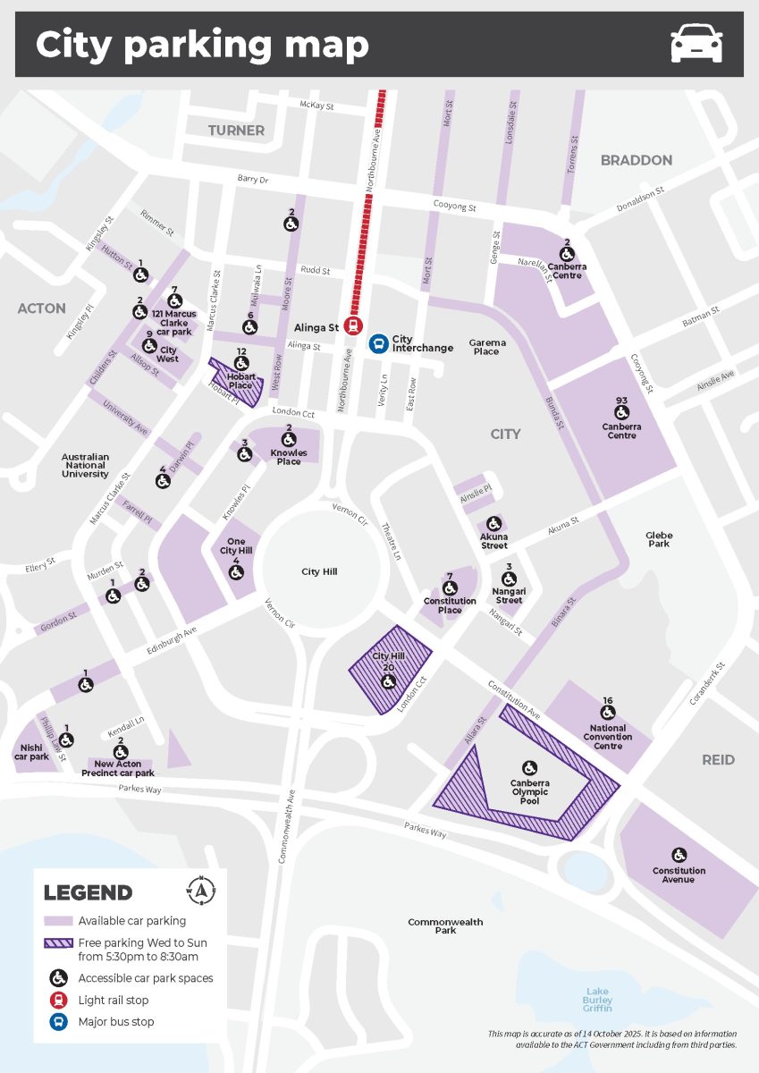 map of road closures and parking