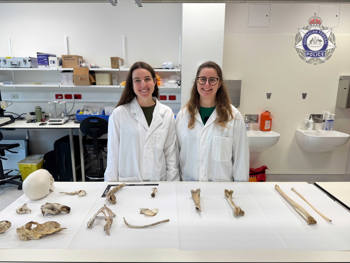 Inside Canberra's Forensic Anthropology and Archaeology (FAA) lab. 