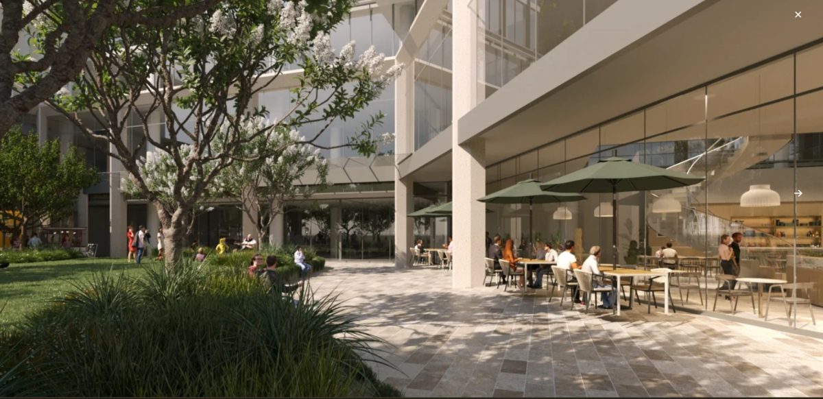 artist impression of a mixed-use precinct