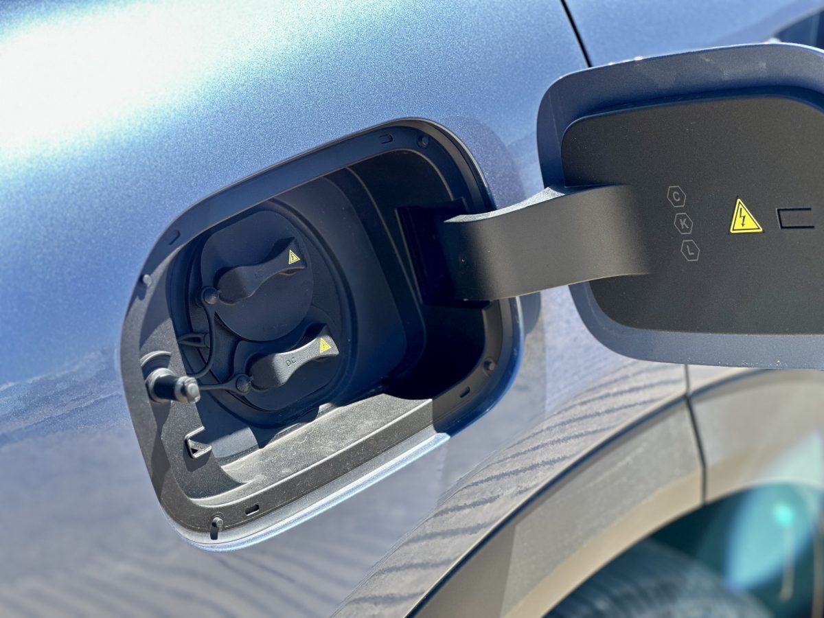 The plug point on the Geely Starray EM-i.