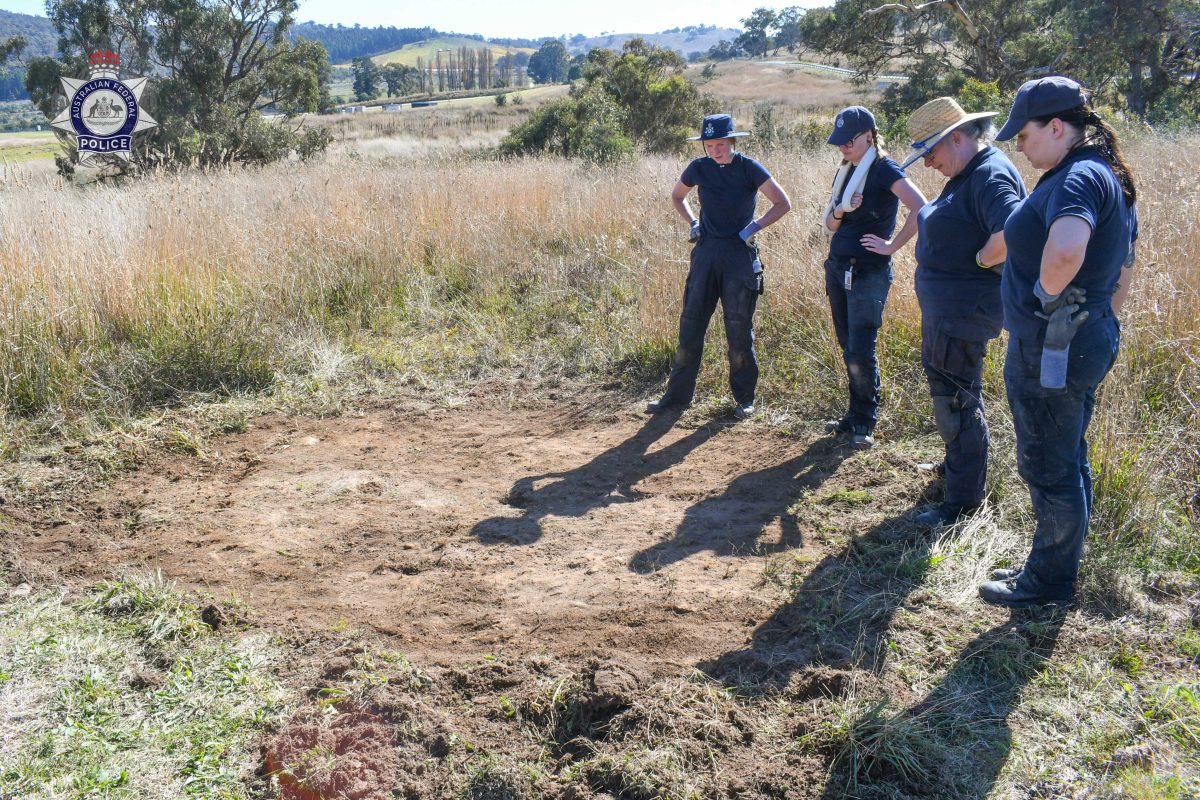 Canberra's FAA forensics team during a training event. 