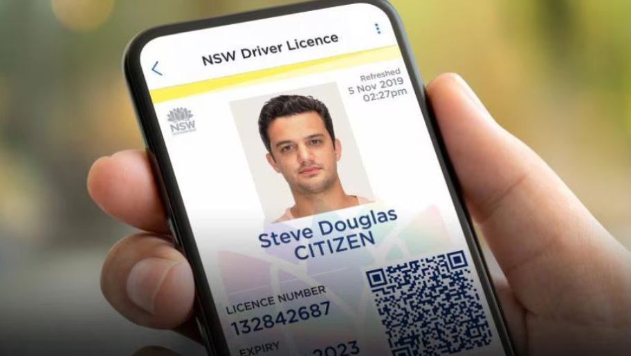 digital driver licence on a phone