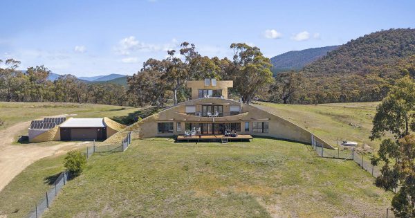 'It belongs in a movie': Award-winning mud brick home with observation turret needs no exaggeration