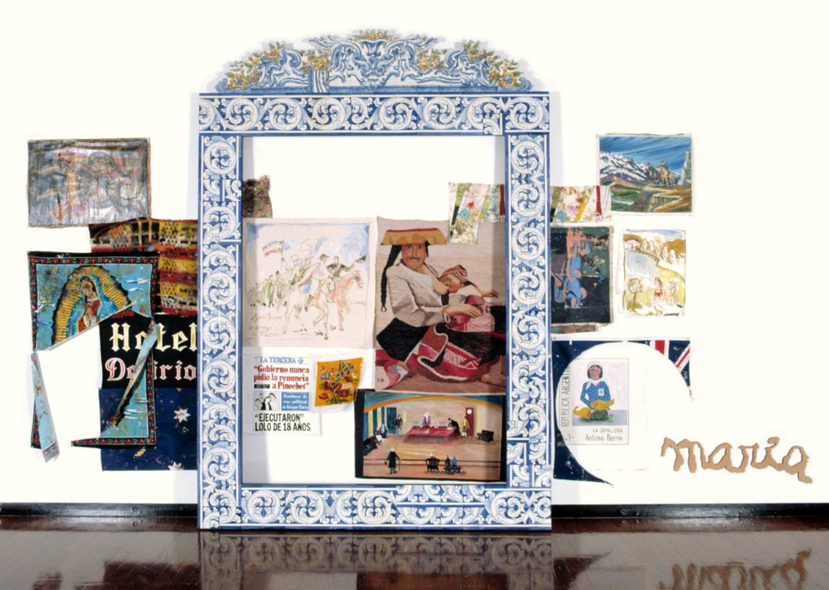 An installation with frames 