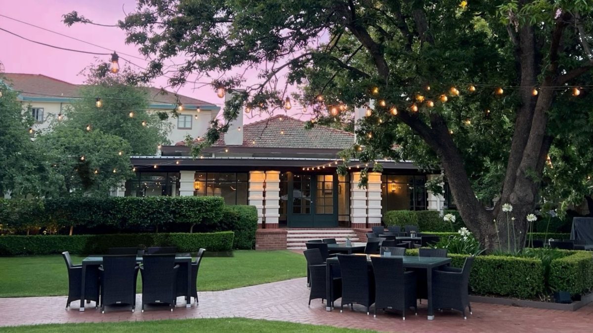 Rose Courtyard at the Hyatt Hotel