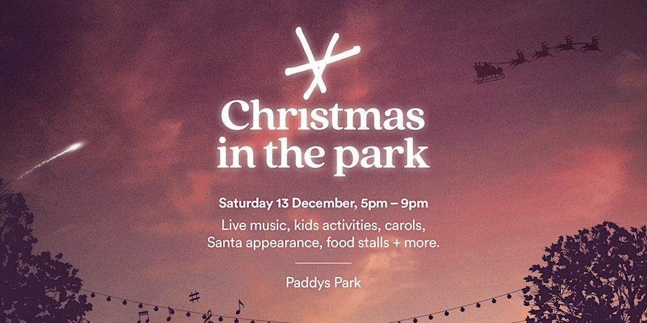 Christmas in the Park 2025 event poster