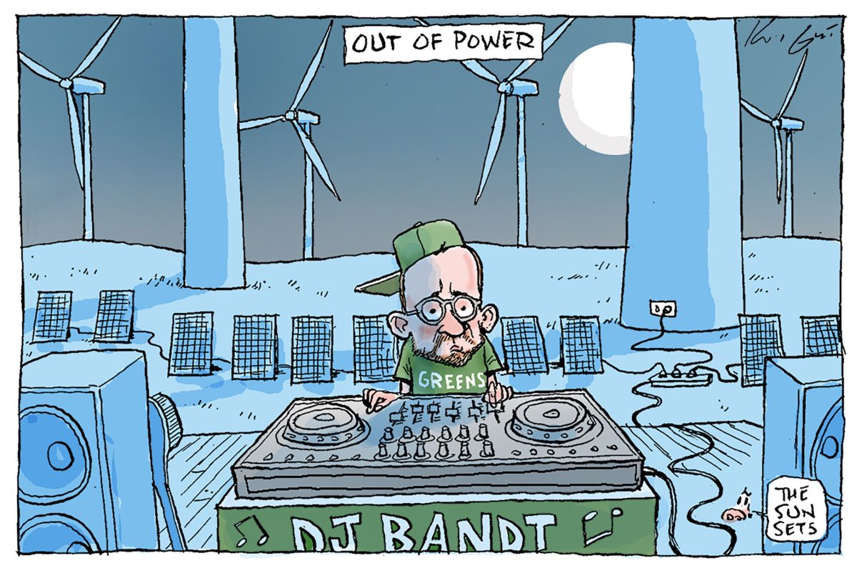 Cartoon of a DJ