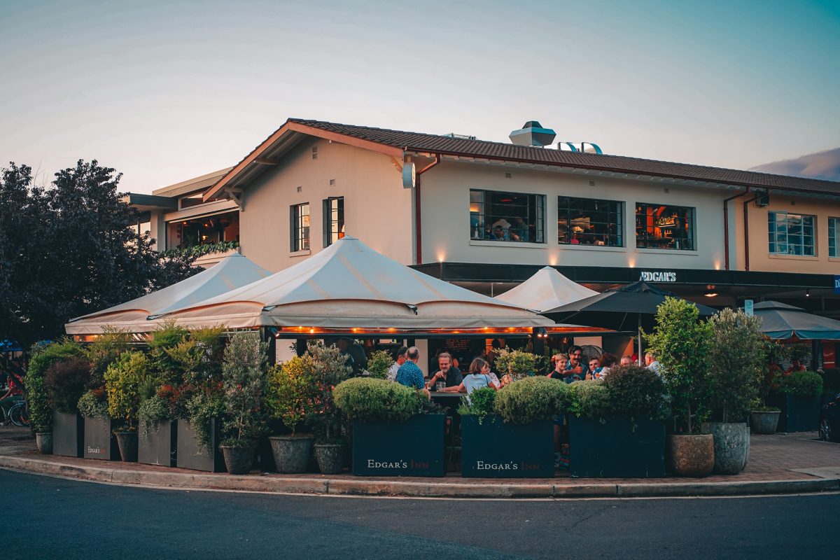 Corner pub streetscape.