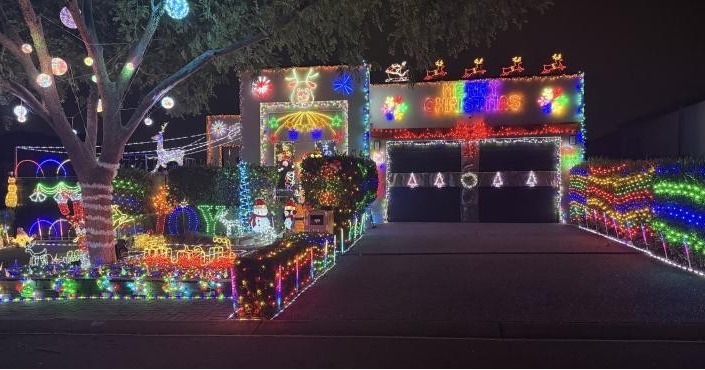 Christmas light display