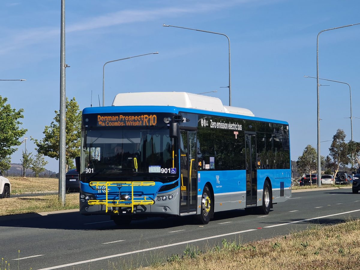 Electric Yutong bus, Transport Canberra