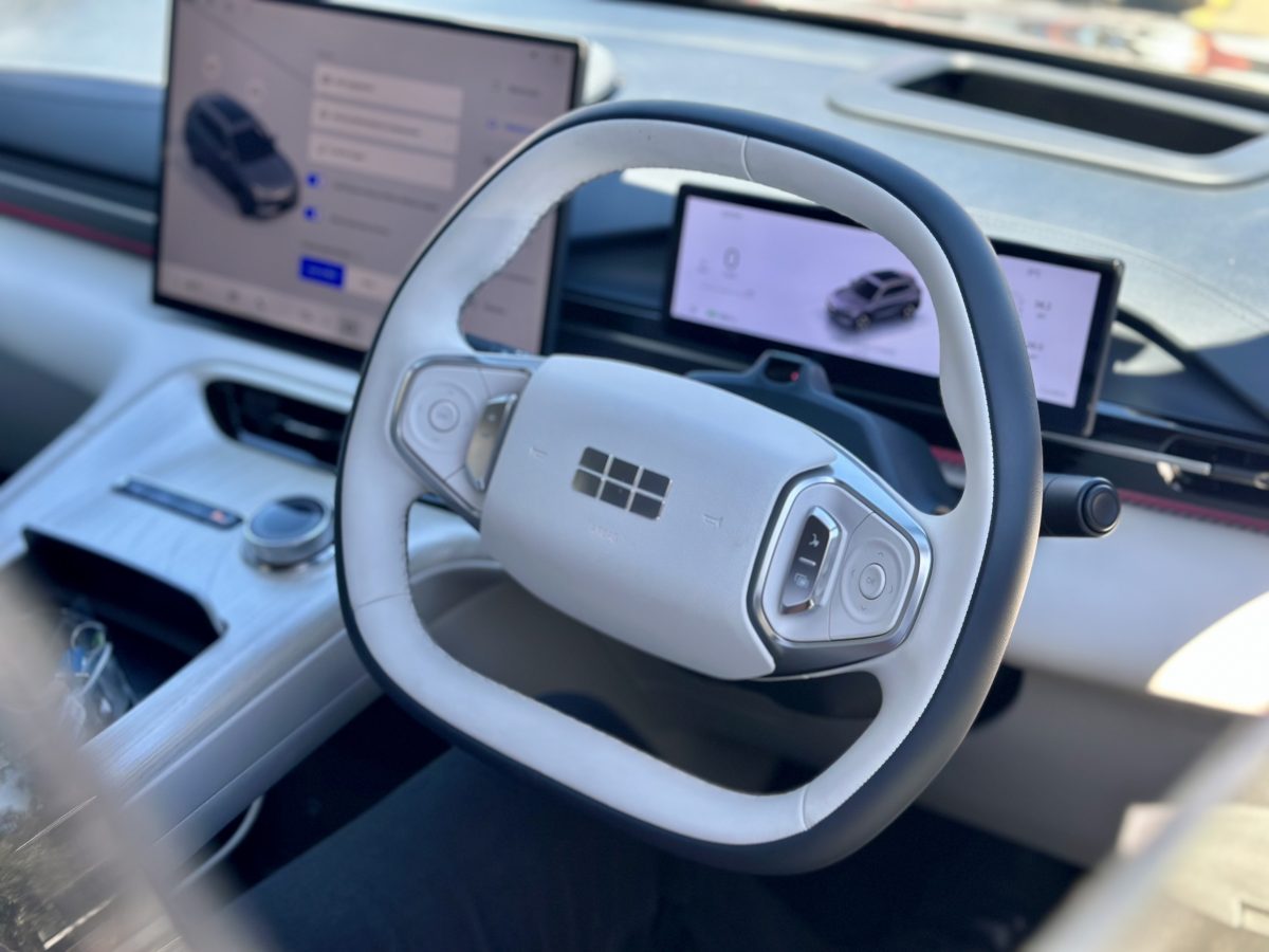Driver's view of an EV.