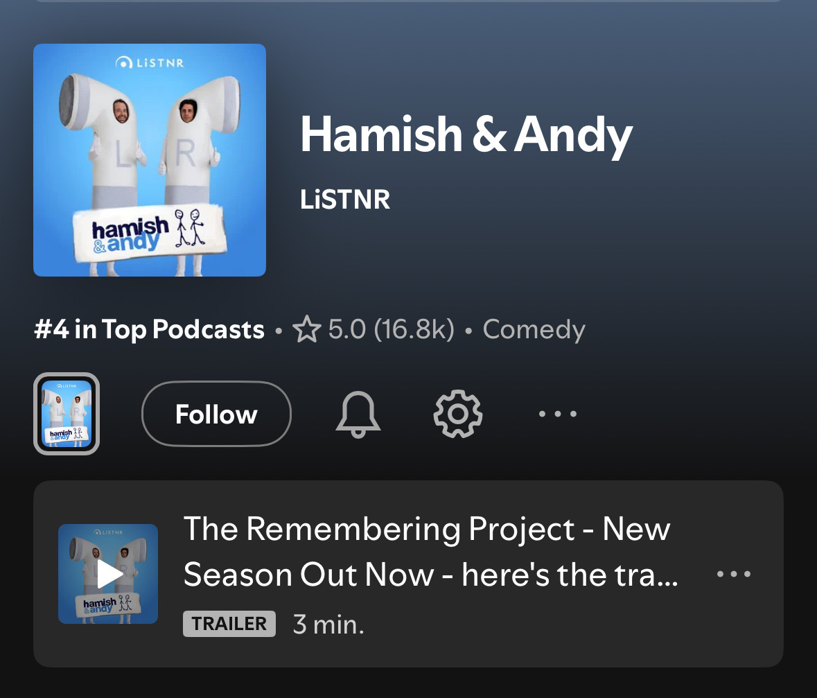 Hamish and Andy podcast