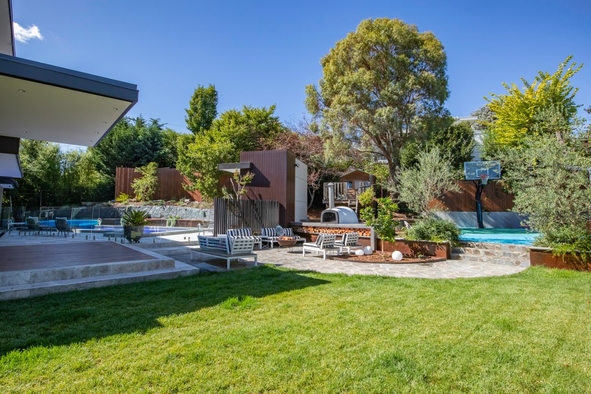 a backyard landscaping job by Simeonov