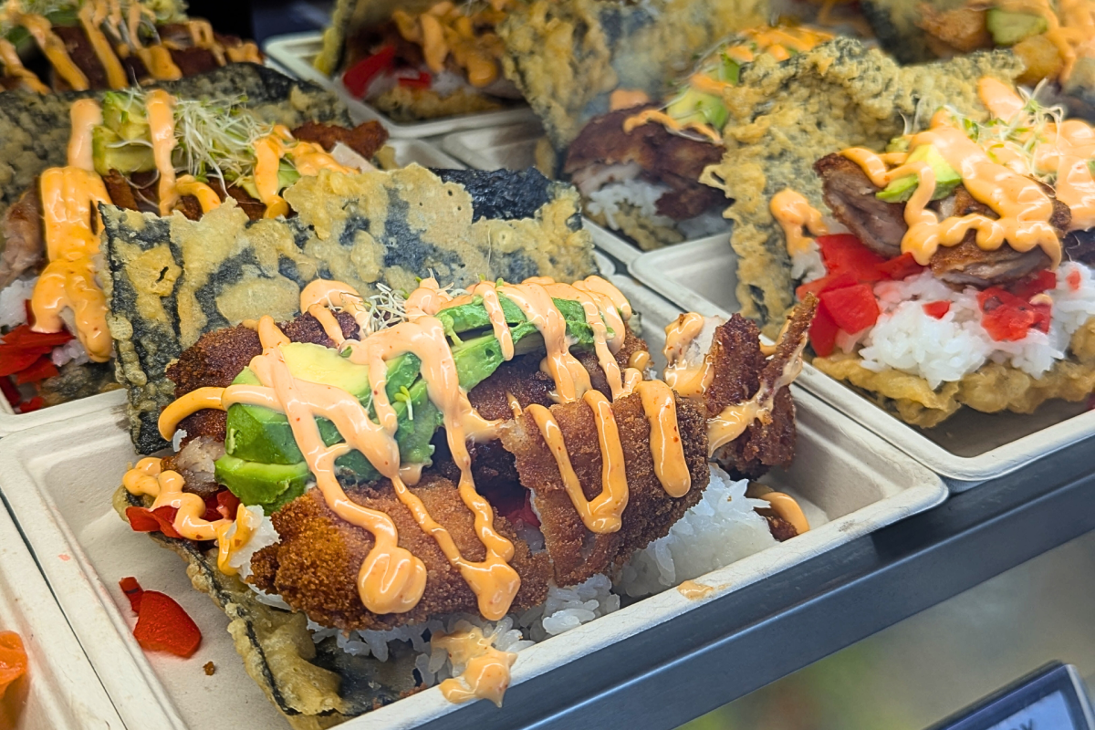 Taco Sushi in a cabinet
