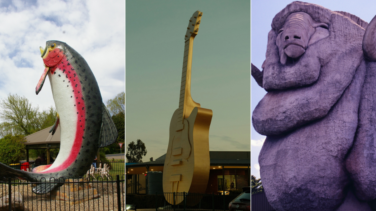 Big Trout Adaminaby, Big Guitar Tamworth, Big Merino Goulburn
