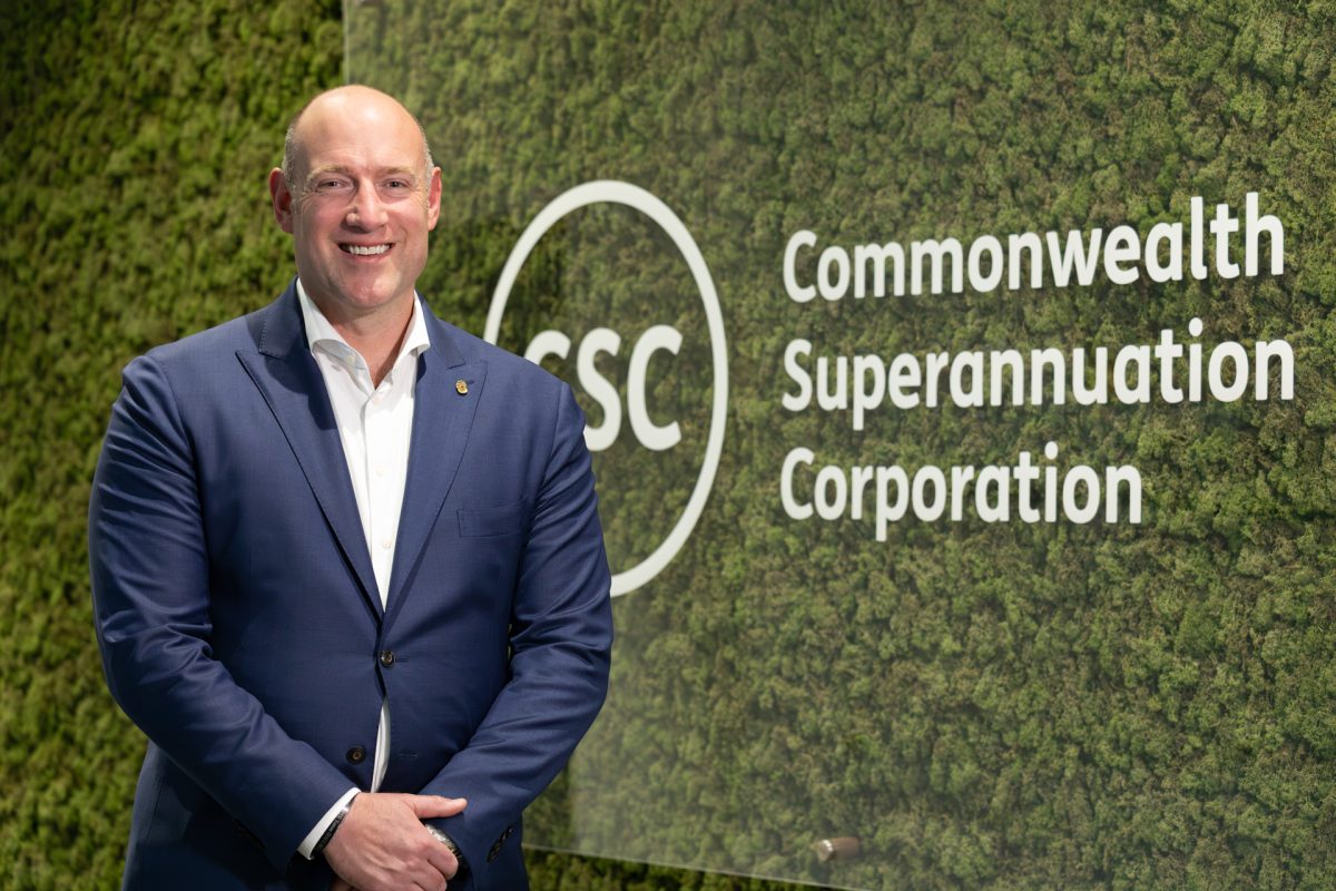 Jules Hohnen standing next to CSC wall